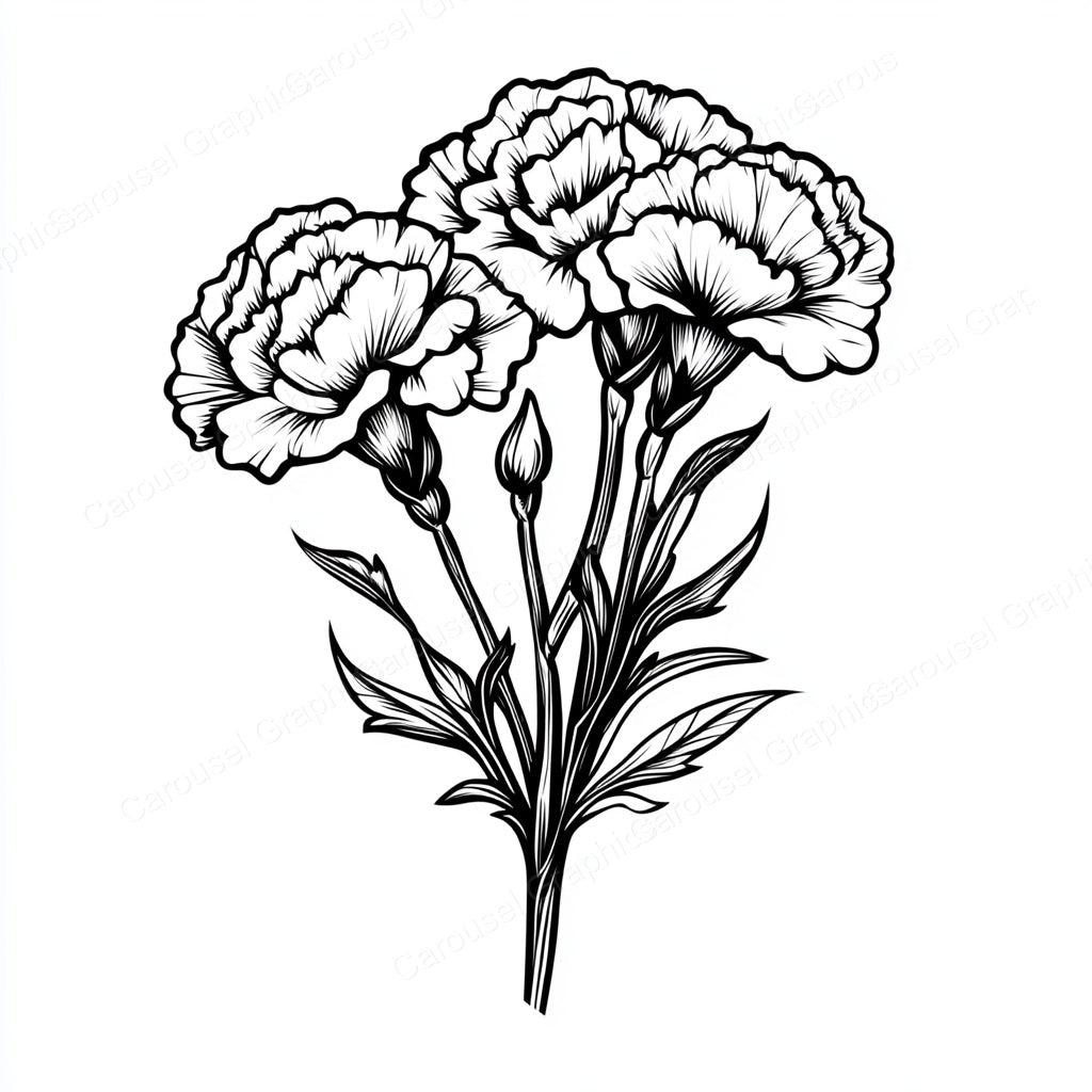 Carnation Vector Graphic preview