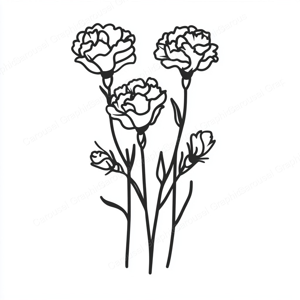 Carnation Vector Graphic preview
