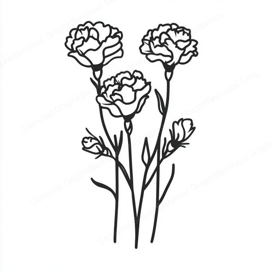 Carnation Vector Graphic preview