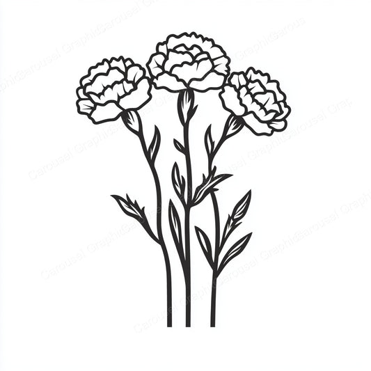 Carnation Vector Graphic preview