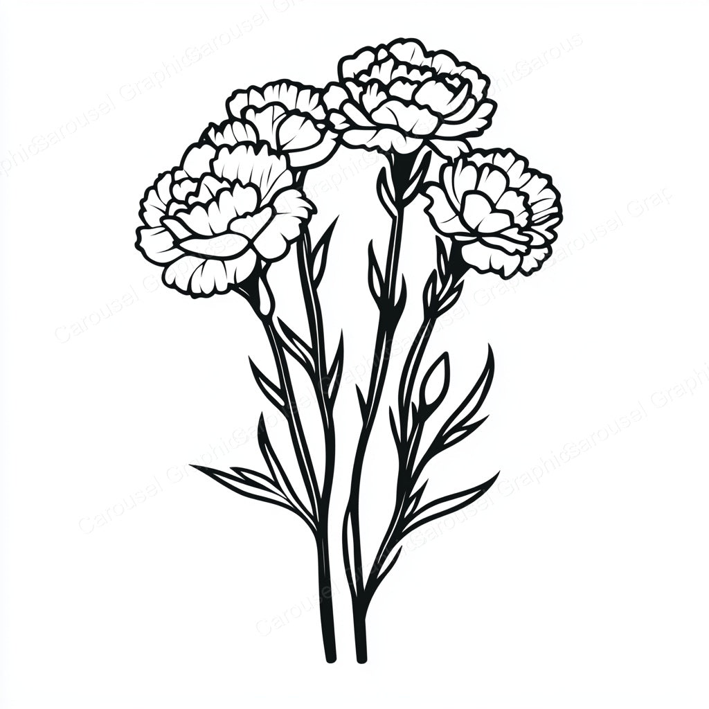Carnation Vector Graphic preview