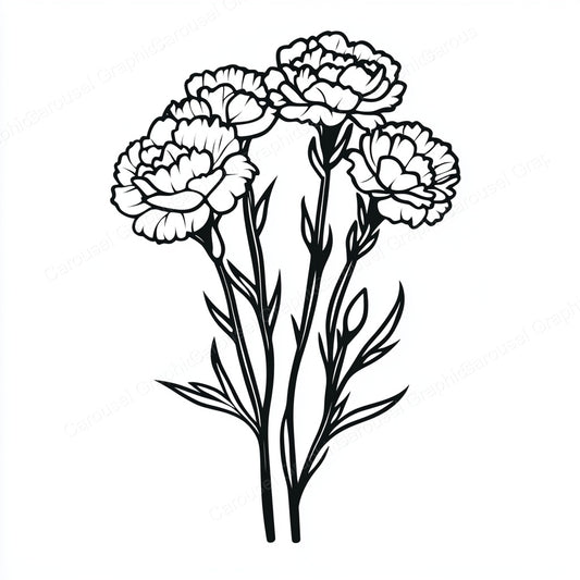 Carnation Vector Graphic preview