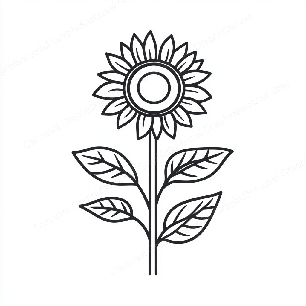Sunflower Vector Graphic preview
