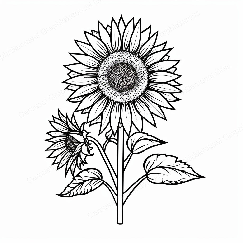 Sunflower Vector Graphic preview