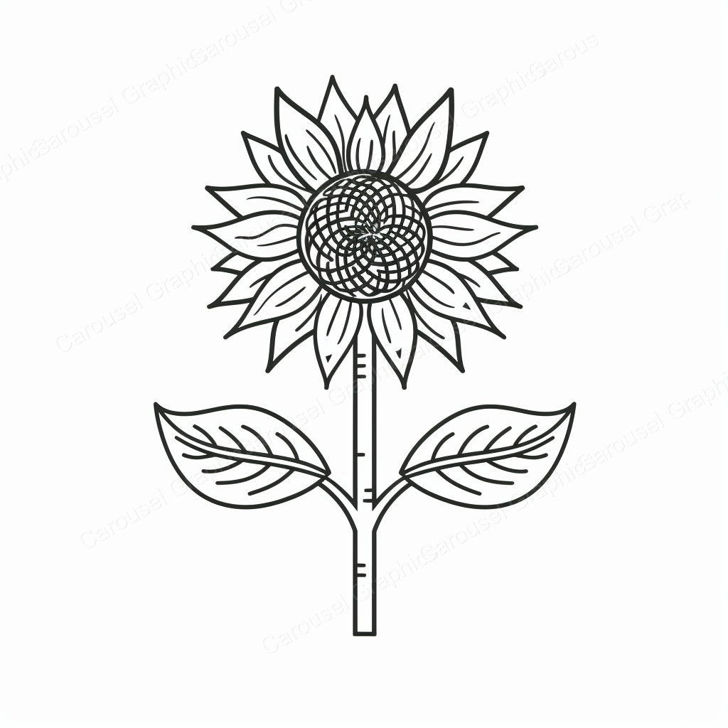 Sunflower Vector Graphic preview