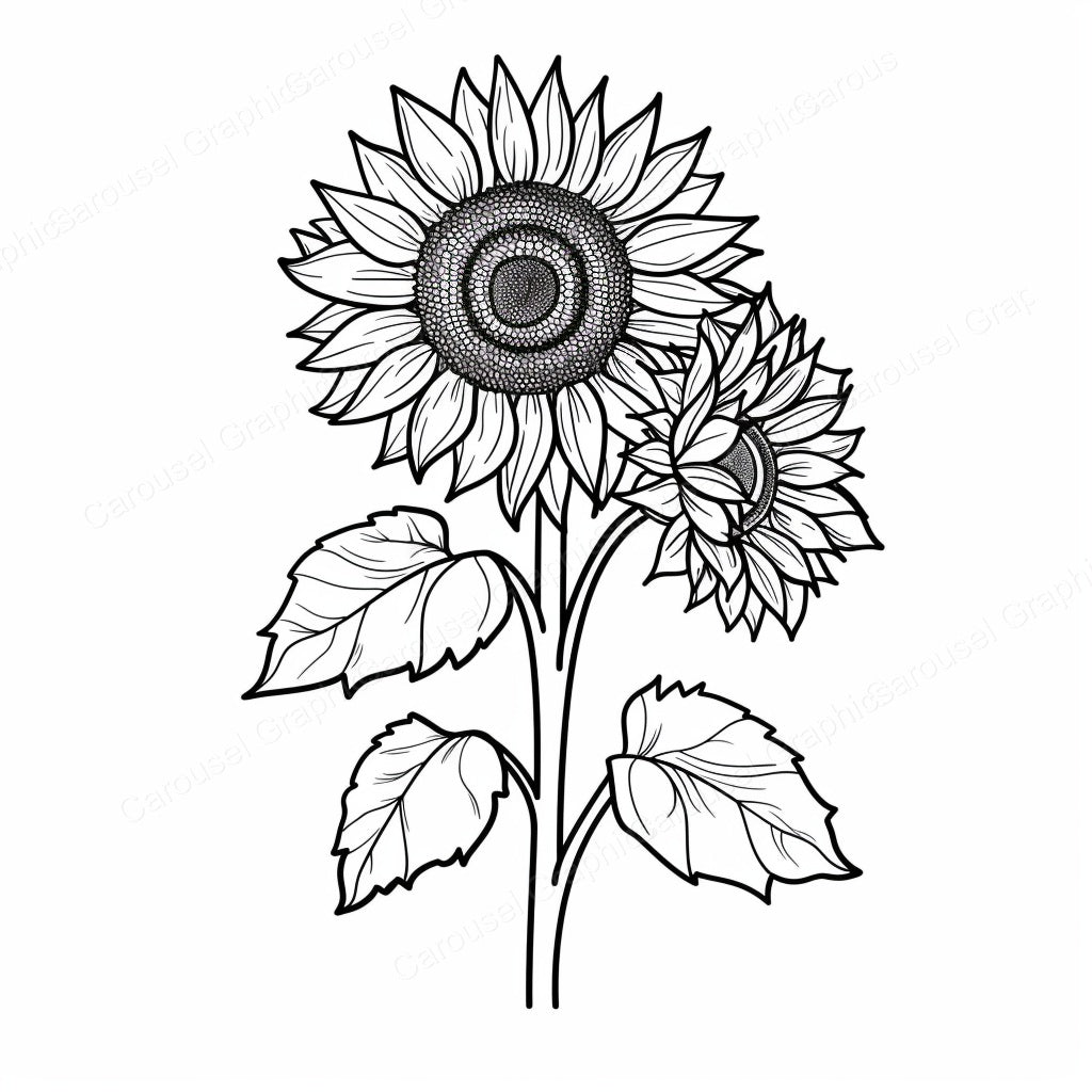 Sunflower Vector Graphic preview