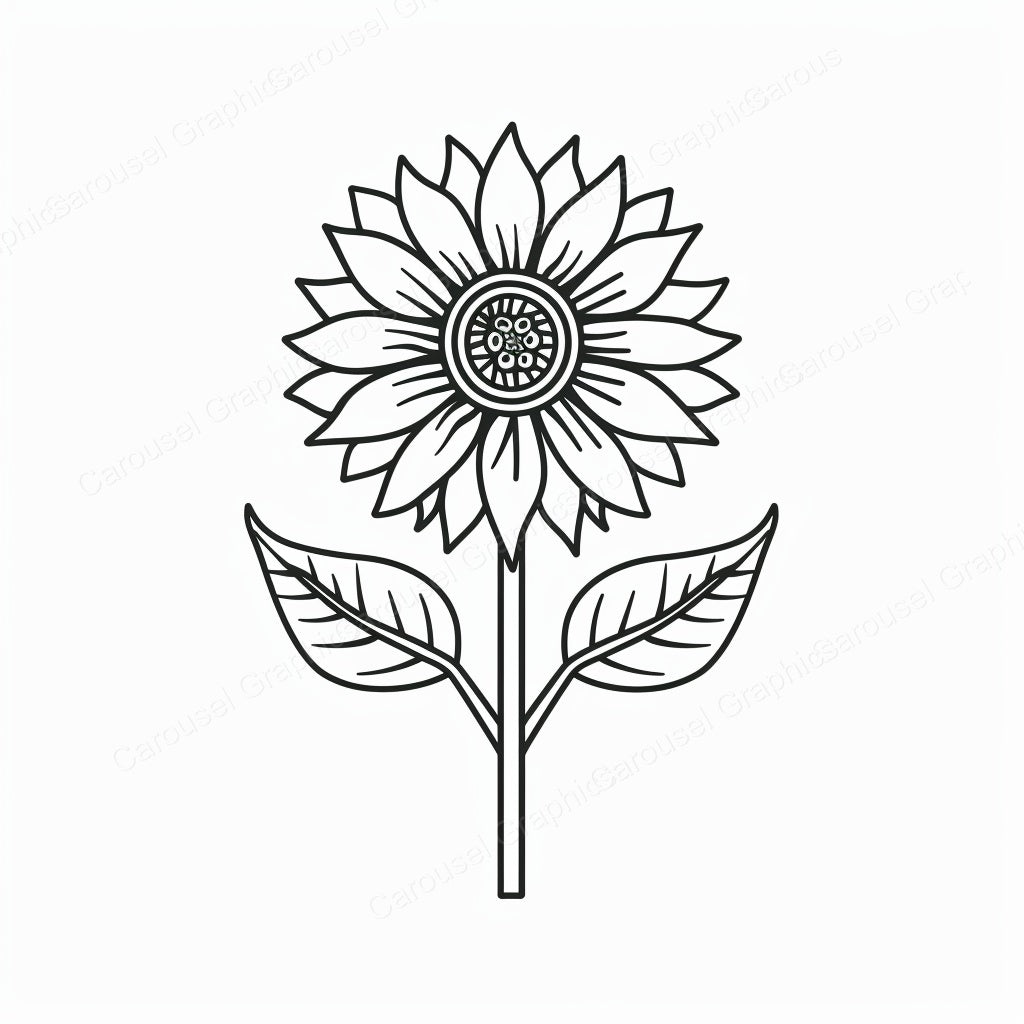Sunflower Vector Graphic preview