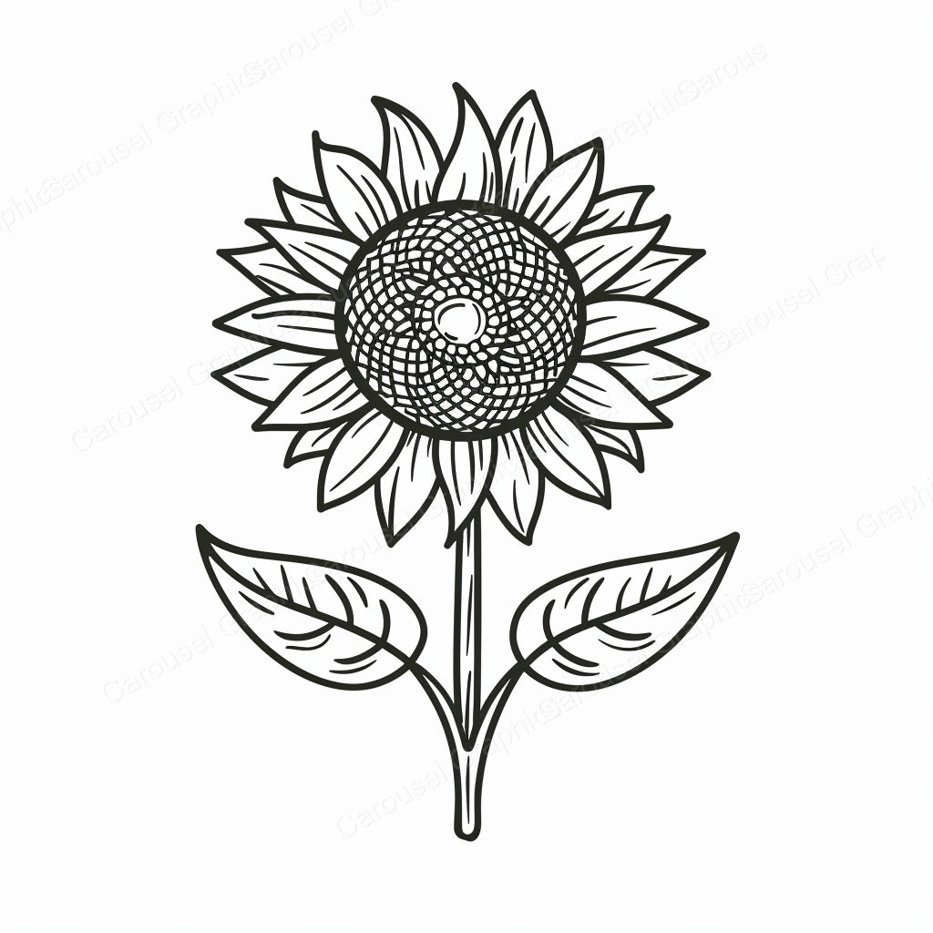 Sunflower Vector Graphic preview