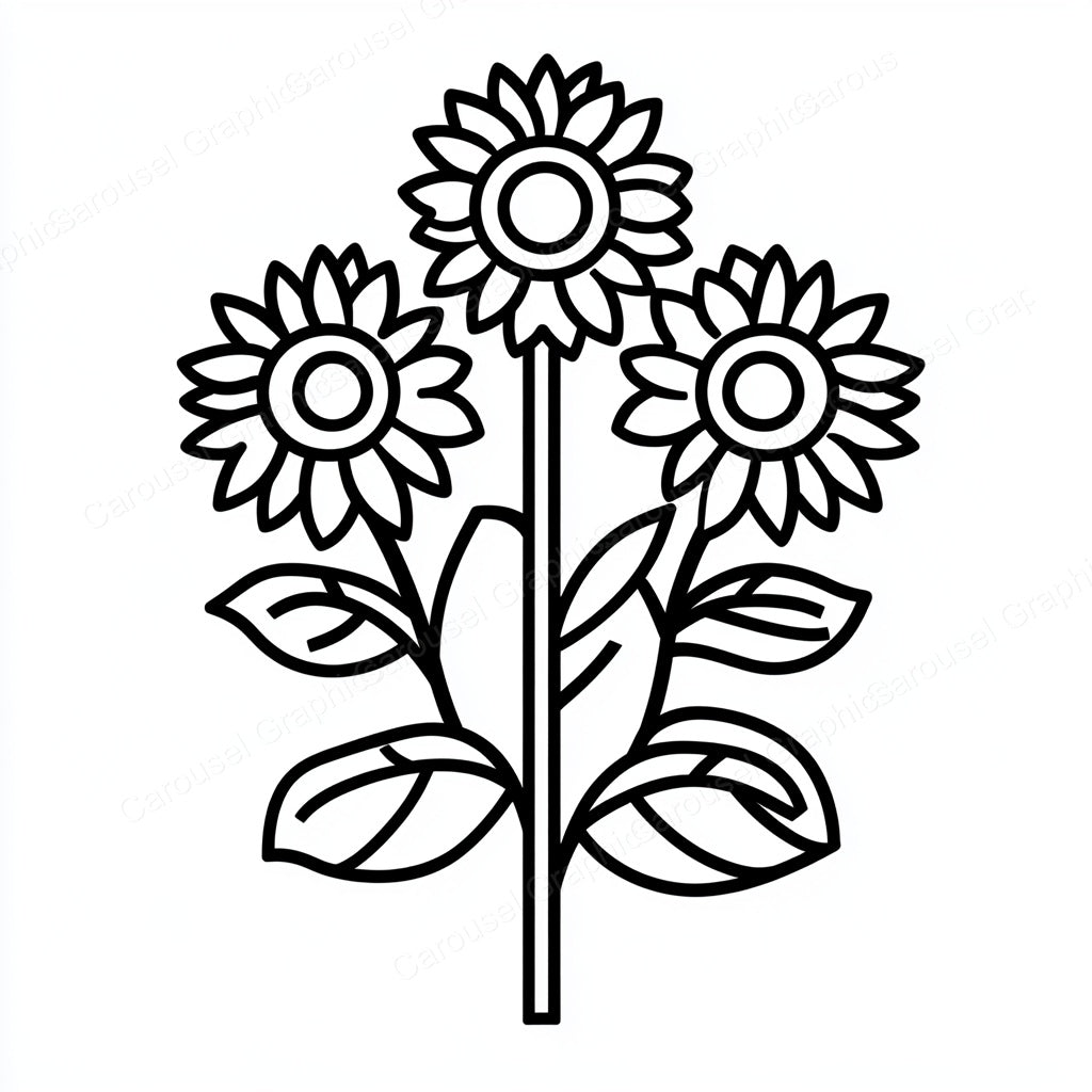 Sunflower Vector Graphic preview