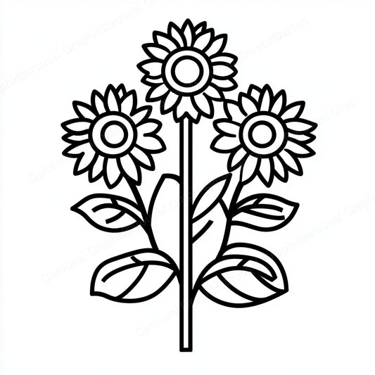 Sunflower Vector Graphic preview