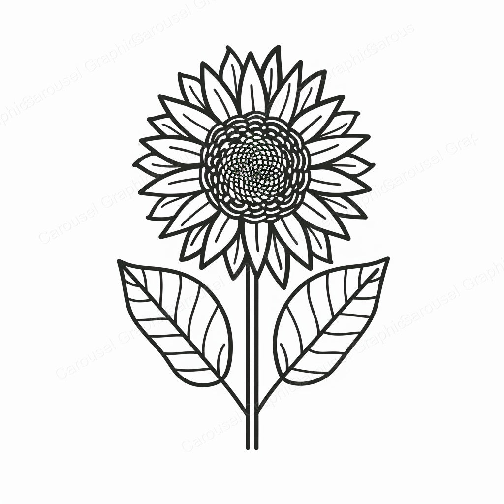 Sunflower Vector Graphic preview
