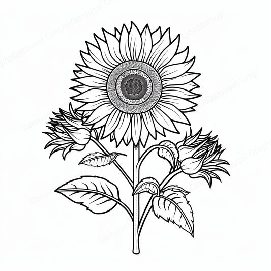 Sunflower Vector Graphic preview