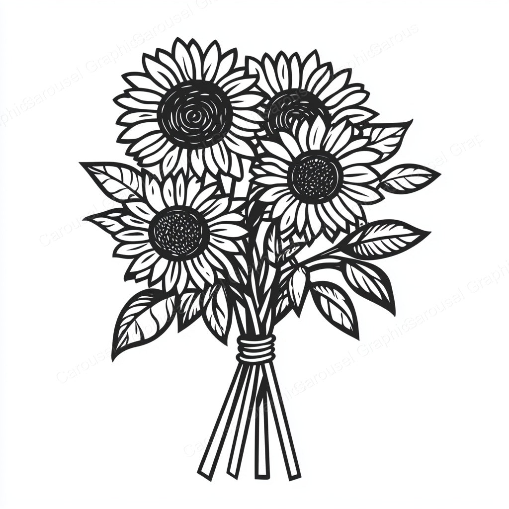 Sunflower Vector Graphic preview