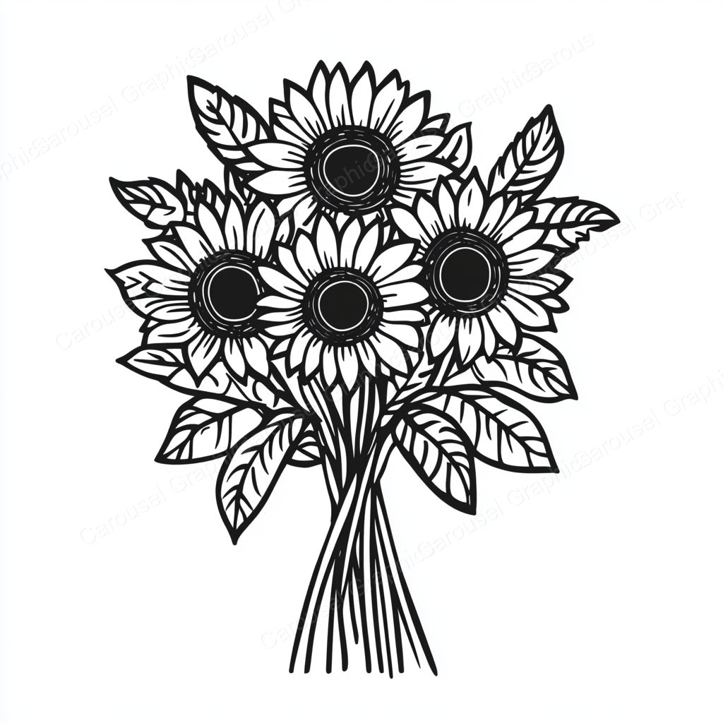 Sunflower Vector Graphic preview