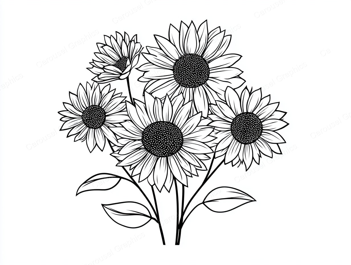 Sunflower Vector Graphic preview