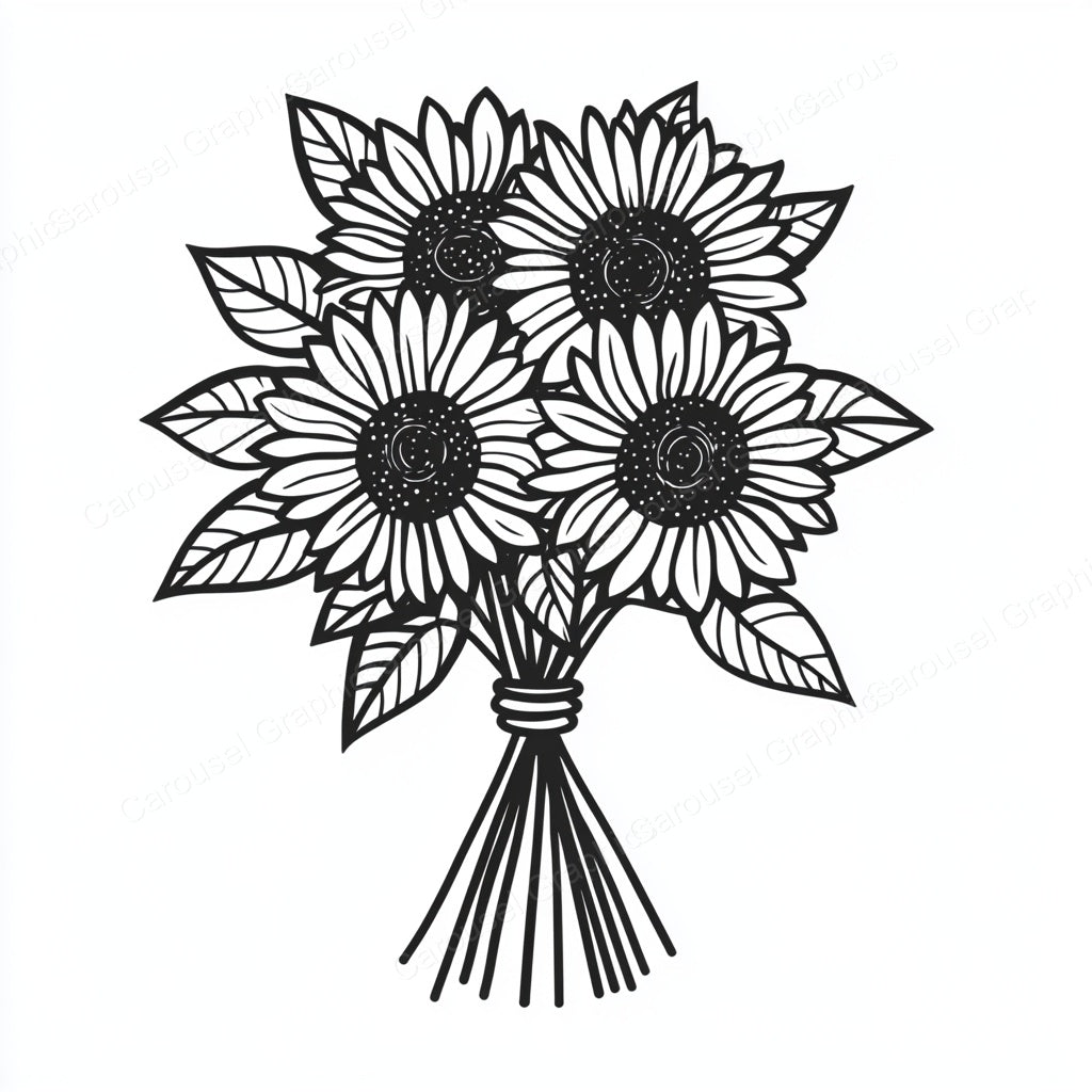 Sunflower Vector Graphic preview