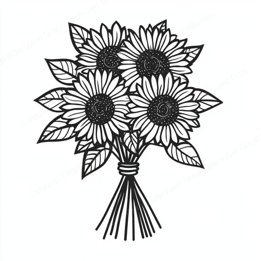 Sunflower Vector Graphic preview