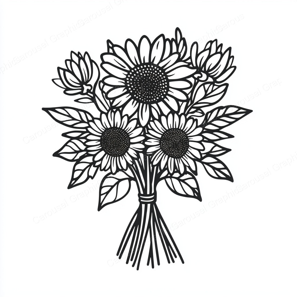 Sunflower Vector Graphic preview