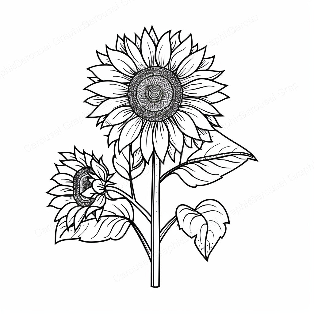 Sunflower Vector Graphic preview