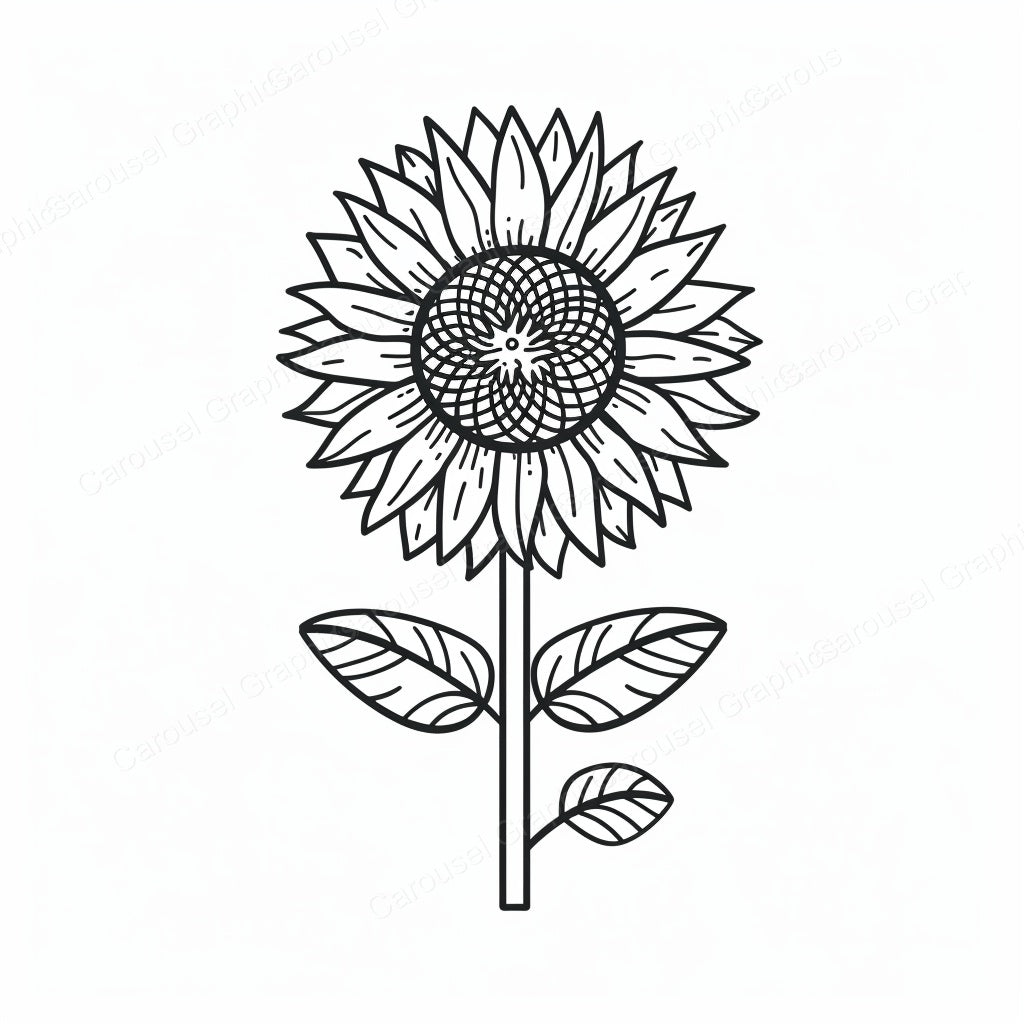 Sunflower Vector Graphic preview