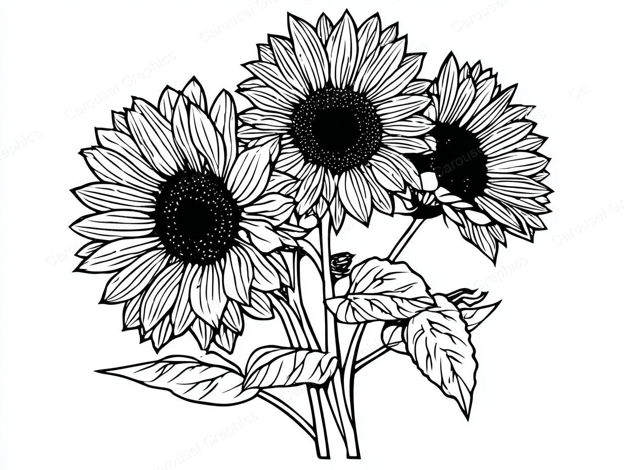 Sunflower Vector Graphic preview