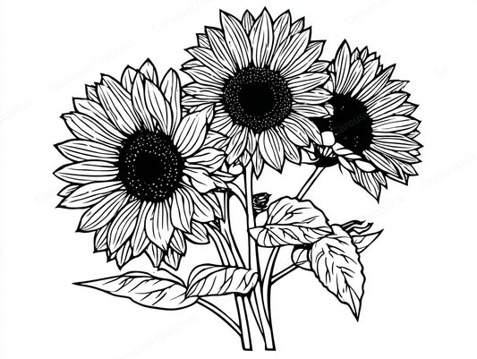 Sunflower Vector Graphic preview