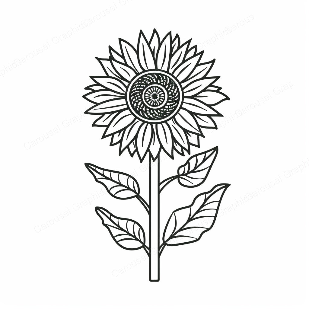 Sunflower Vector Graphic preview