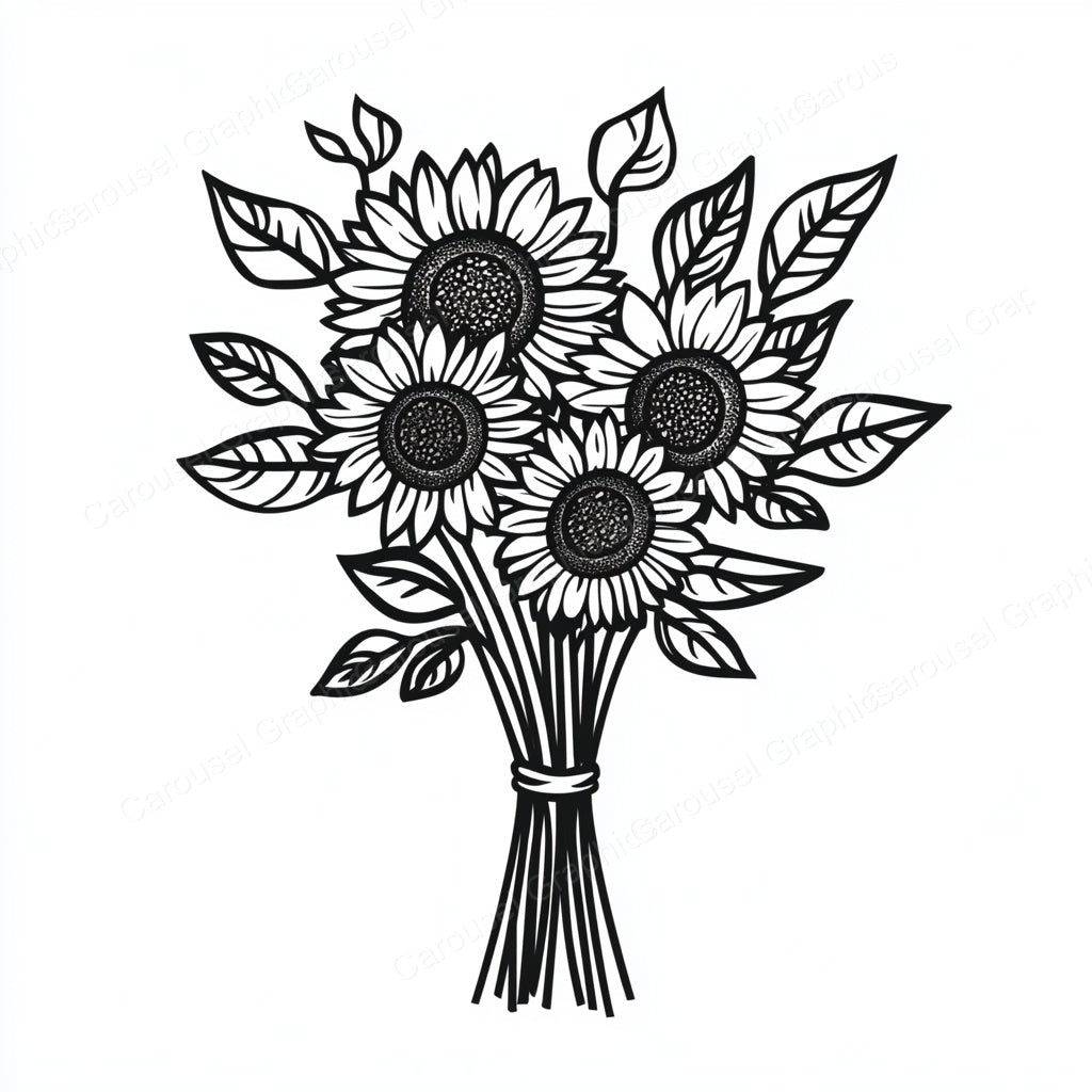 Sunflower Vector Graphic preview