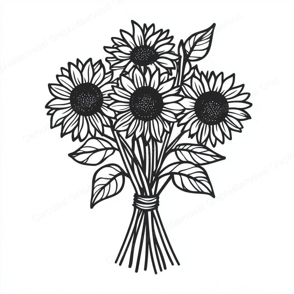 Sunflower Vector Graphic preview