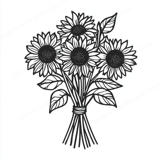 Sunflower Vector Graphic preview