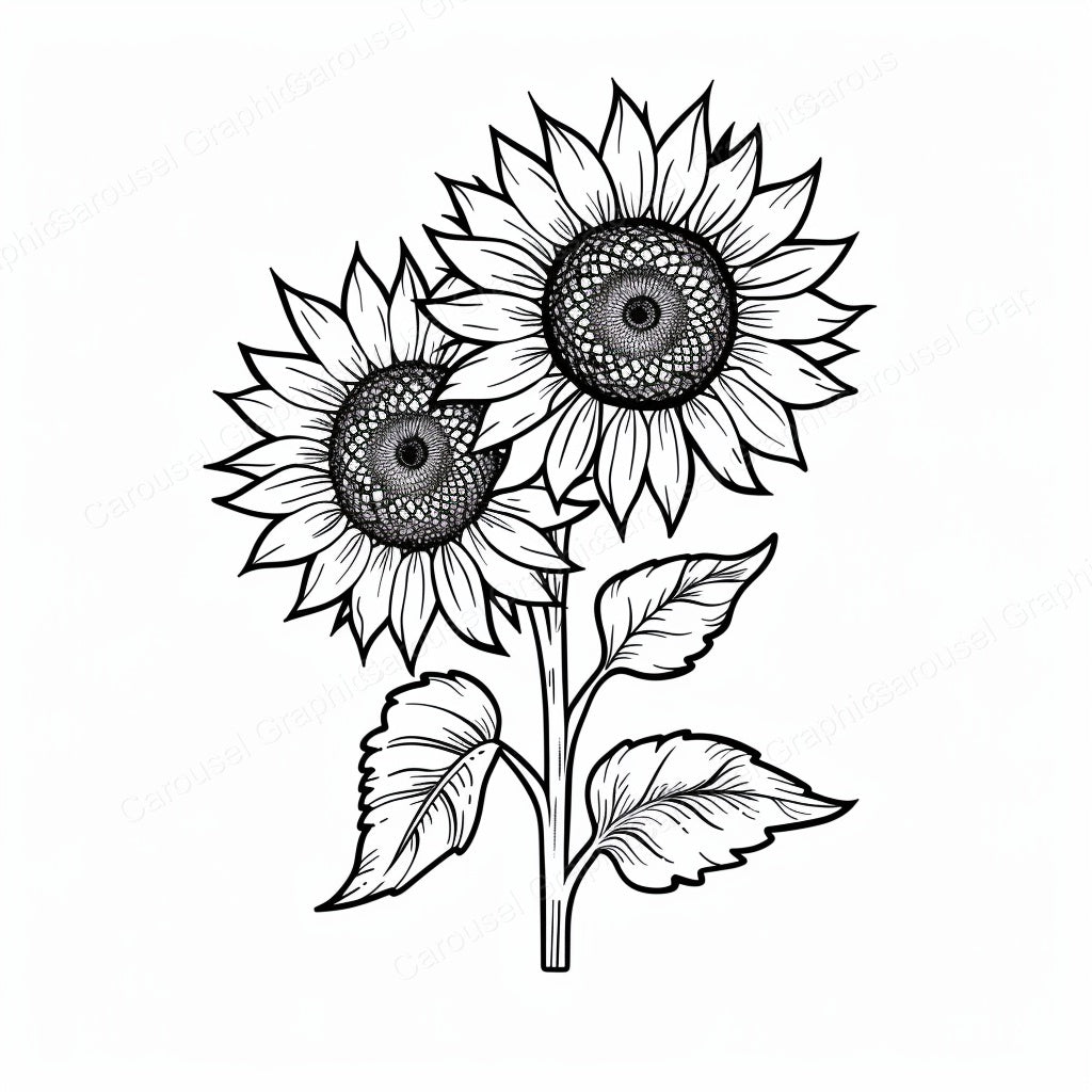 Sunflower Vector Graphic preview