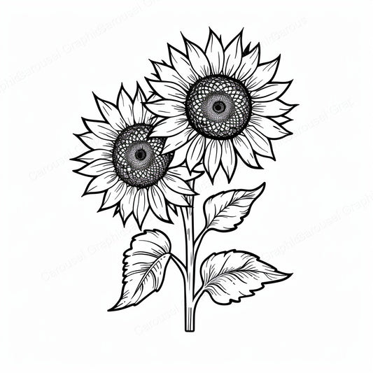 Sunflower Vector Graphic preview