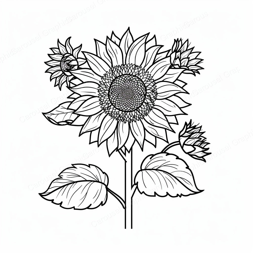 Sunflower Vector Graphic preview