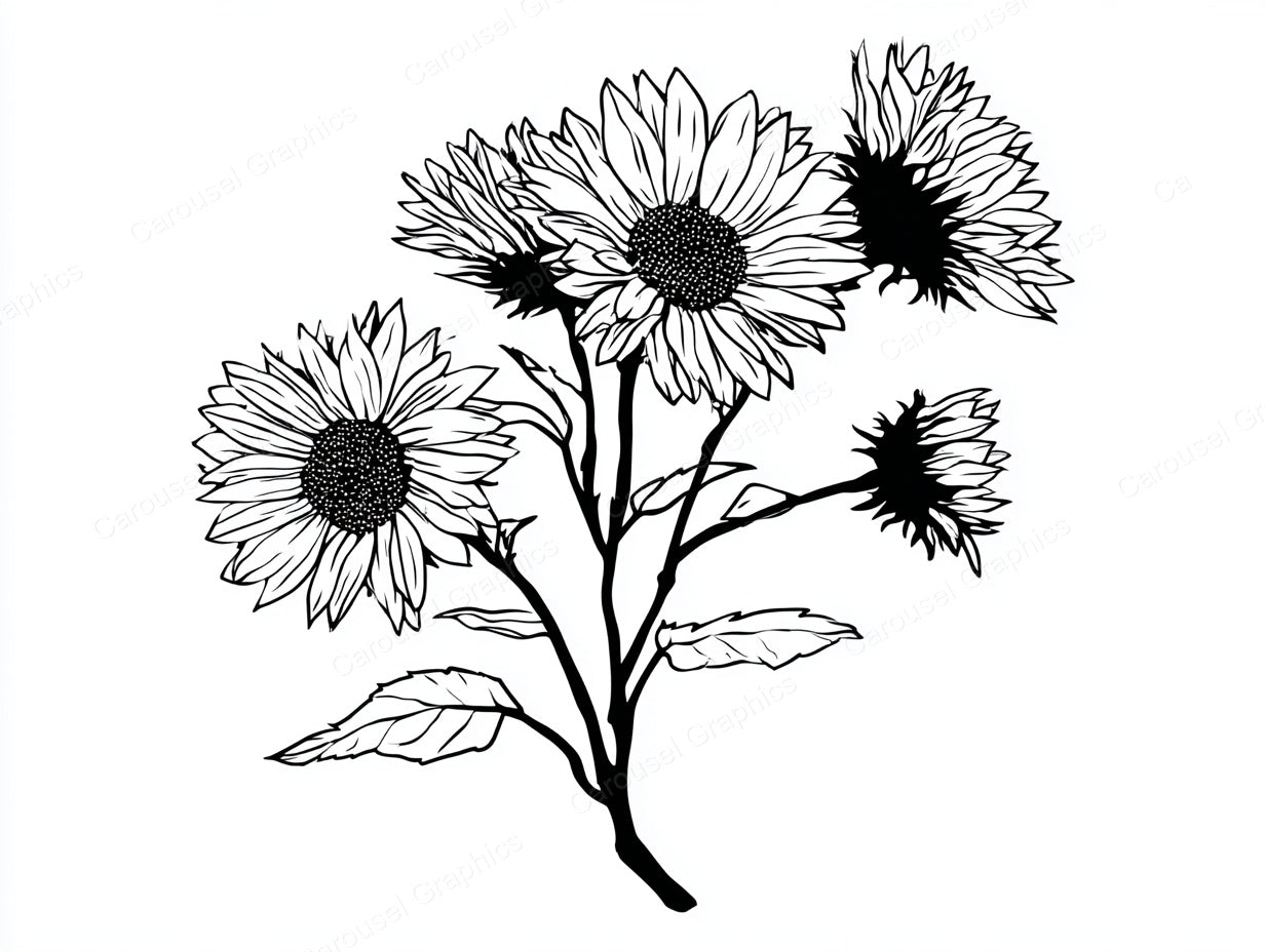 Sunflower Vector Graphic preview