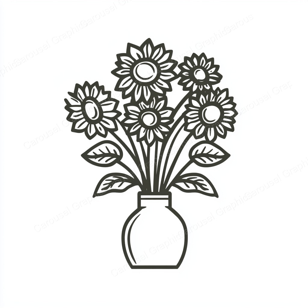 Sunflower Vector Graphic preview