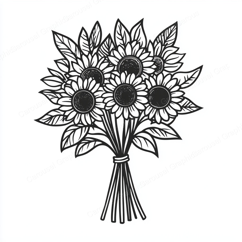 Sunflower Vector Graphic preview