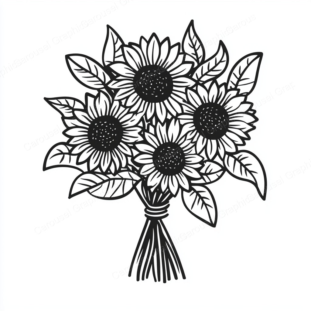 Sunflower Vector Graphic preview