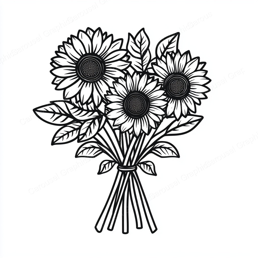 Sunflower Vector Graphic preview