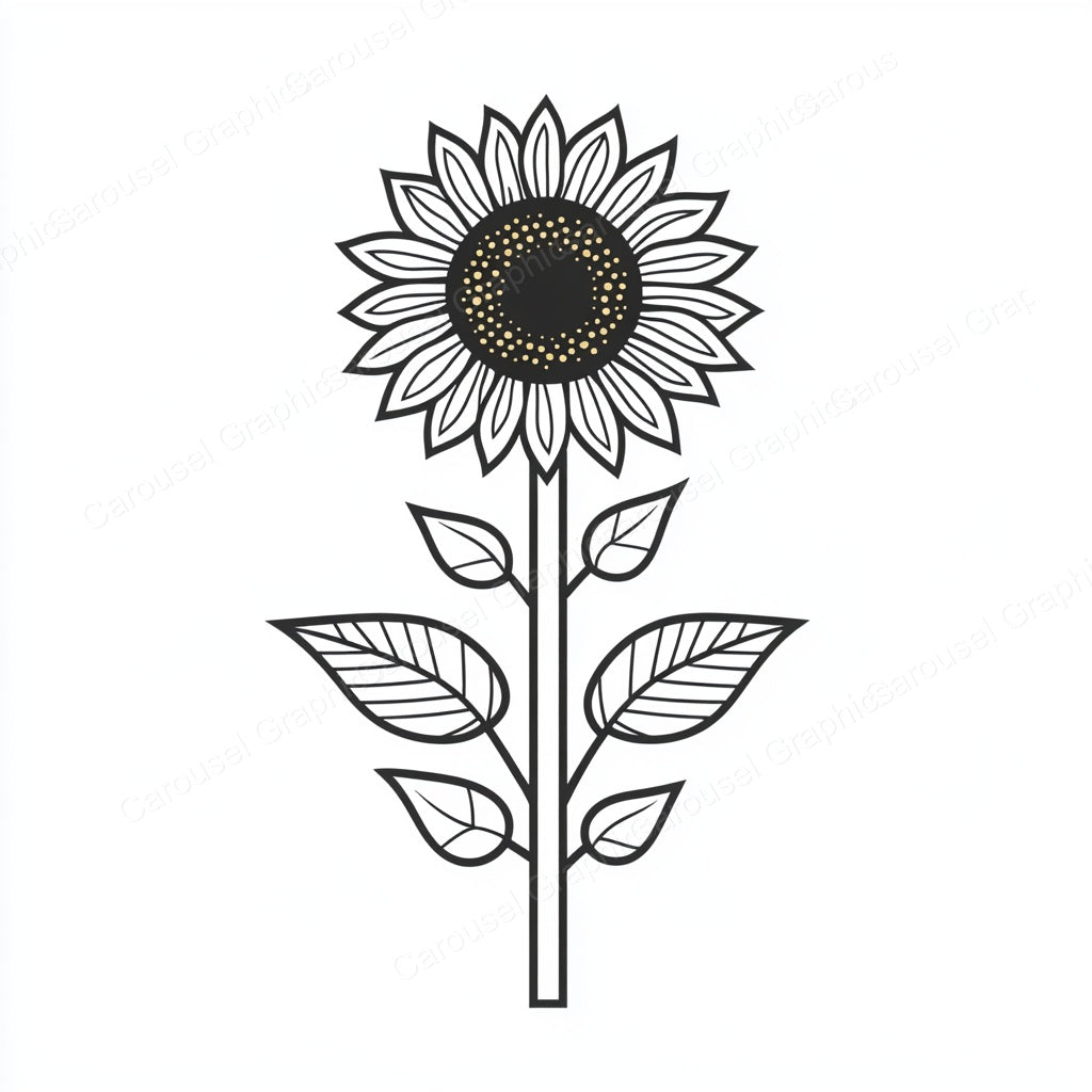 Sunflower Vector Graphic preview