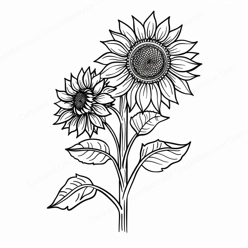 Sunflower Vector Graphic preview