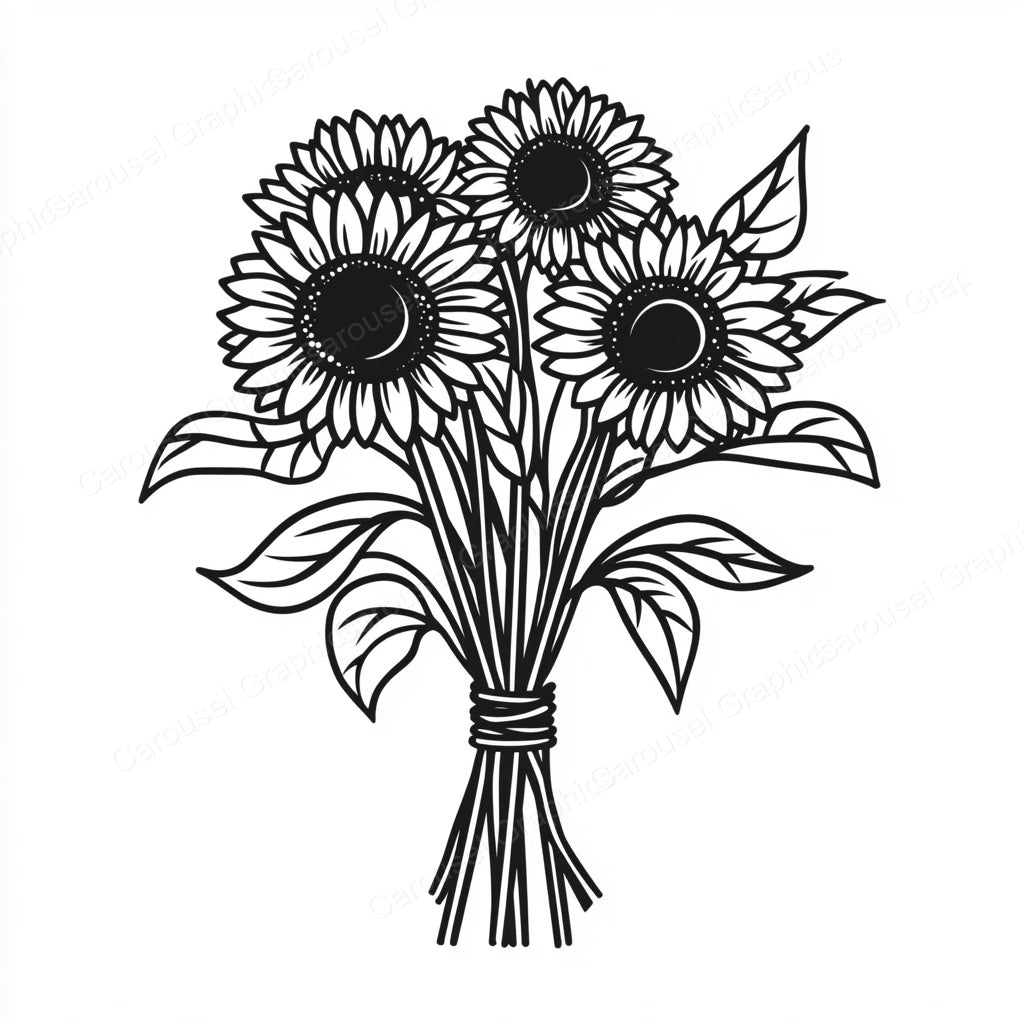 Sunflower Vector Graphic preview
