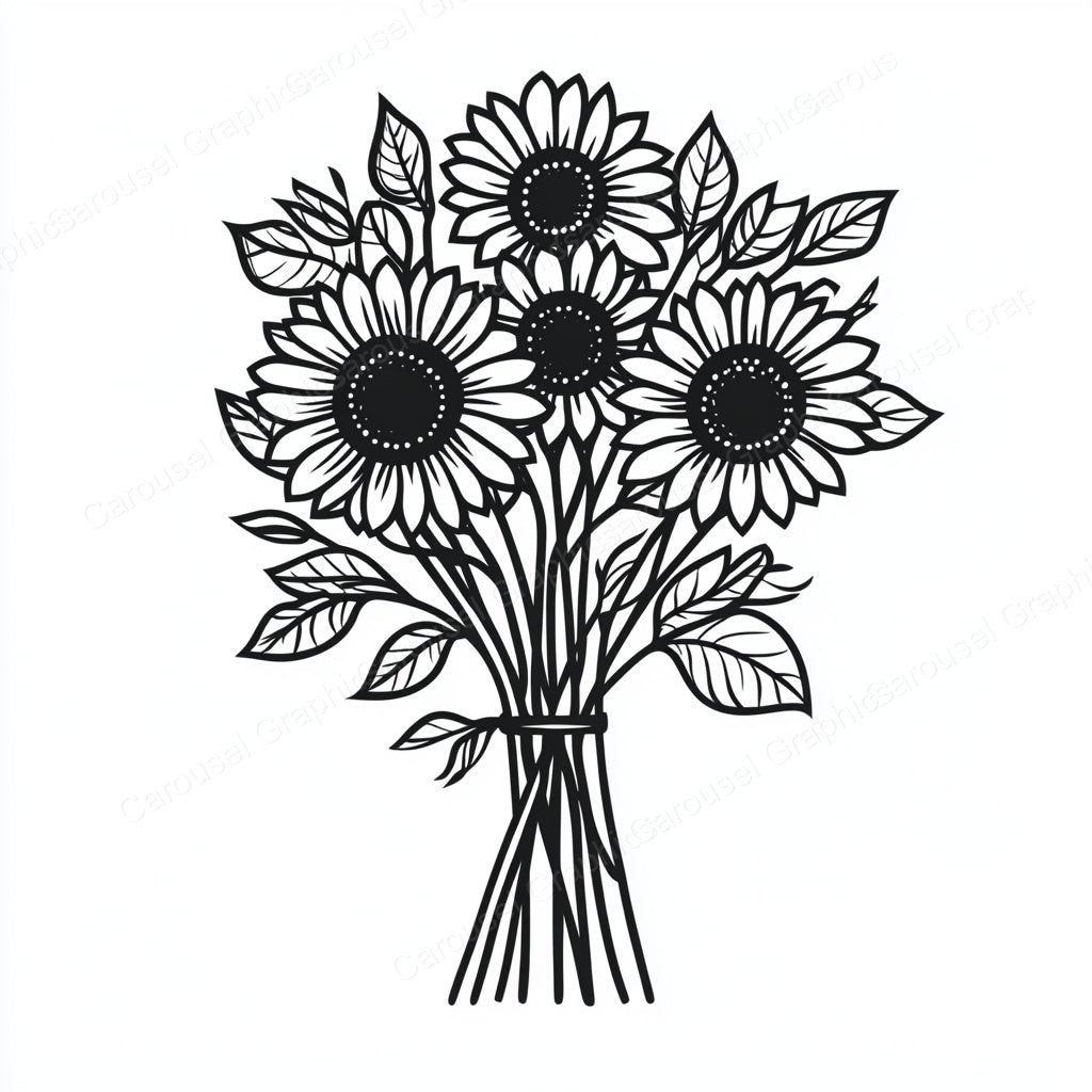 Sunflower Vector Graphic preview
