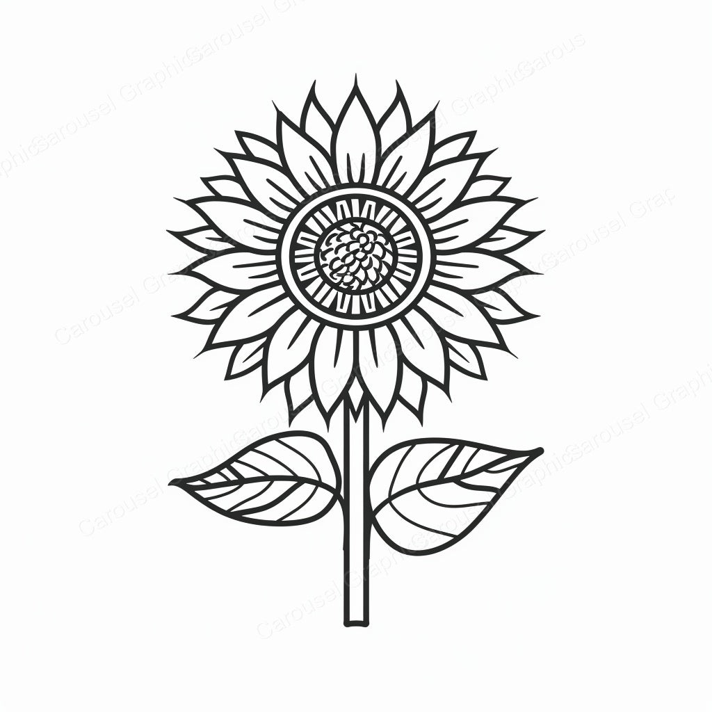 Sunflower Vector Graphic preview