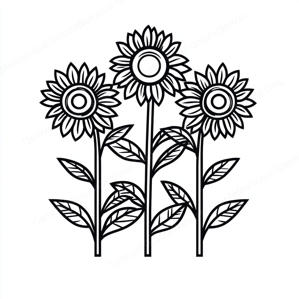 Sunflower Vector Graphic preview