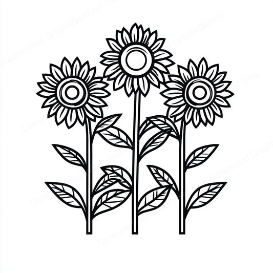 Sunflower Vector Graphic preview