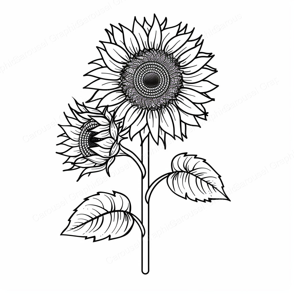 Sunflower Vector Graphic preview
