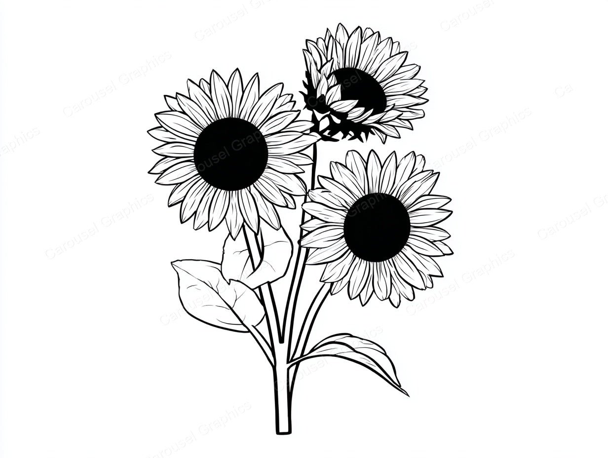 Sunflower Vector Graphic preview
