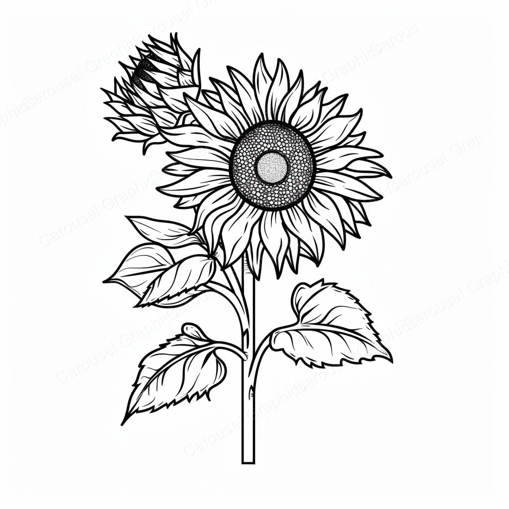 Sunflower Vector Graphic preview