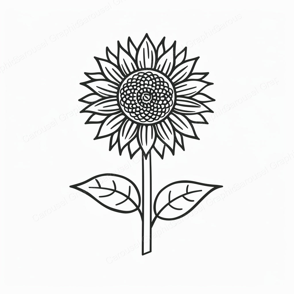 Sunflower Vector Graphic preview