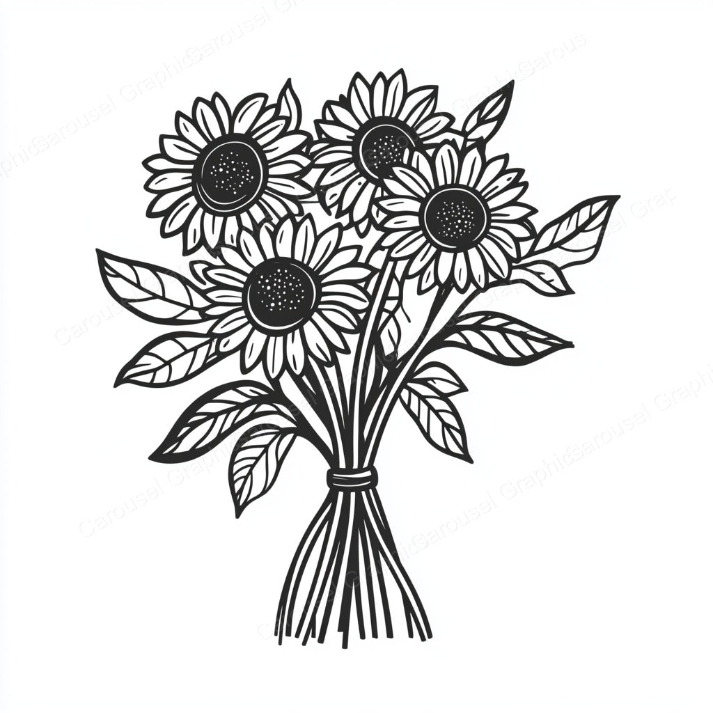 Sunflower Vector Graphic preview